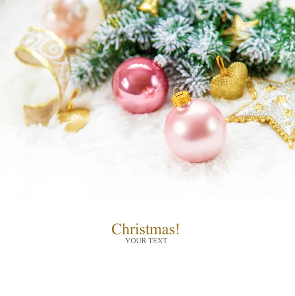 Christmas Background Happy New Year Selective Focus Holiday — Stock Photo, Image