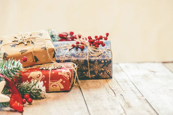 Fondo Navidad Feliz Año Nuevo Enfoque Selectivo Vacaciones —  Fotos de Stock