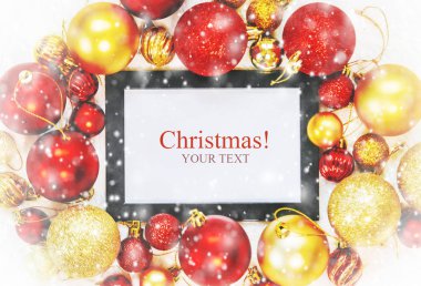 Noel arkaplanı. Mutlu yıllar. Seçici Odaklanma Tatili