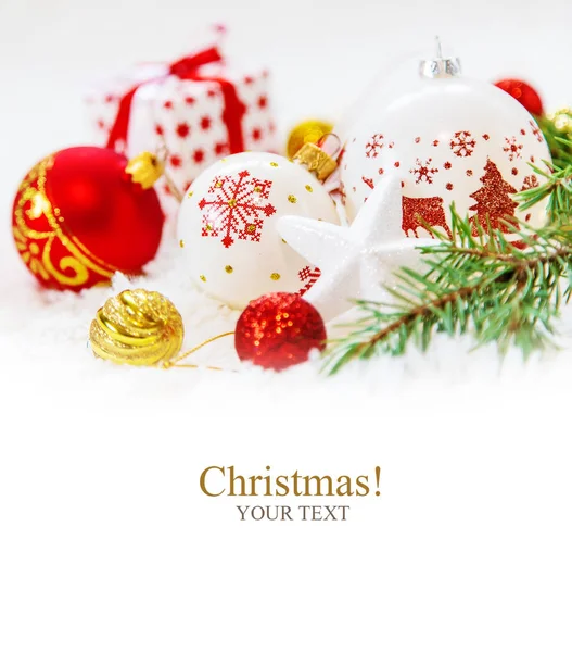 Christmas Background Happy New Year Selective Focus Holiday — Stock Photo, Image