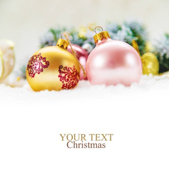 Noel arkaplanı. Mutlu yıllar. Seçici Odaklanma Tatili