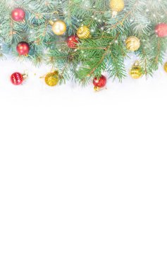 Noel arkaplanı. Mutlu yıllar. Seçici Odaklanma Tatili