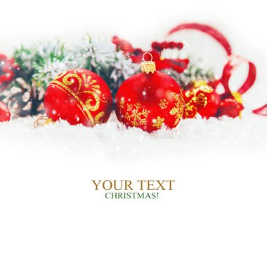 Noel arkaplanı. Mutlu yıllar. Seçici Odaklanma Tatili