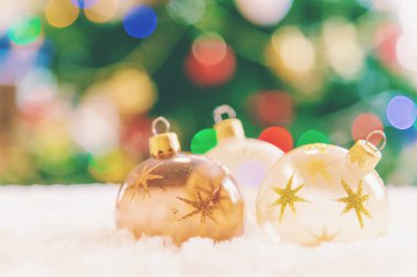 Noel arkaplanı. Mutlu yıllar. Seçici Odaklanma Tatili