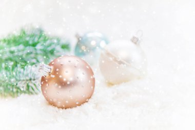 Noel arkaplanı. Mutlu yıllar. Seçici Odaklanma Tatili