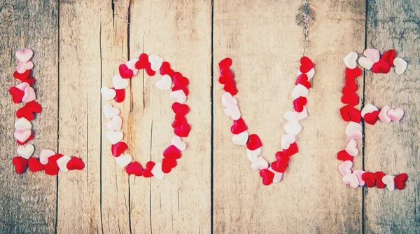 Achtergrond Liefde Romantisch Selectieve Aandacht Valentijn — Stockfoto