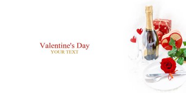 Sevgililer günü. Güzel arka plan tebrik kartı bir gül. Seçici odak. Tatil.