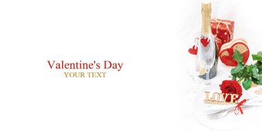 Sevgililer günü. Güzel arka plan tebrik kartı bir gül. Seçici odak. Tatil.