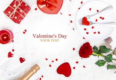 Sevgililer günü. Güzel arka plan tebrik kartı bir gül. Seçici odak. Tatil.