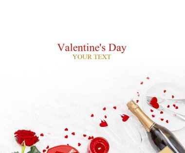 Sevgililer günü. Güzel arka plan tebrik kartı bir gül. Seçici odak. Tatil.