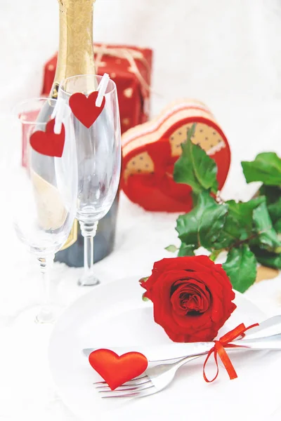 Valentine Day Piękne Tło Życzeniami Róży Selektywny Fokus Wakacje — Zdjęcie stockowe