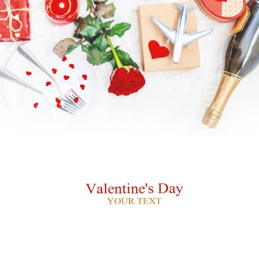 Sevgililer Günü. Güzel bir hediye gezisi. Seçici odaklanma. Tatil