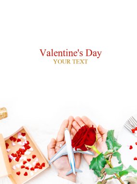 Sevgililer Günü. Güzel bir hediye gezisi. Seçici odaklanma. Tatil