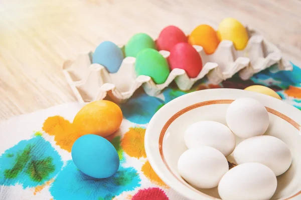 Easter photo. Happy easter. Eggs Selective focus. — Stock Photo, Image