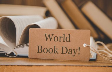 World Book Day. Book background. Selective focus. clipart
