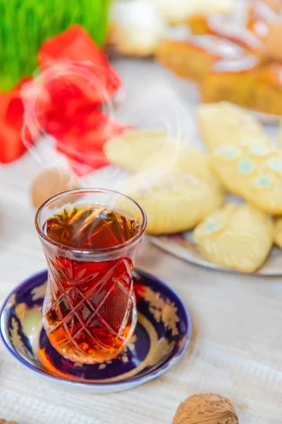 Novruz. Azerbajdzjanska traditioner. Nytt år. Selektivt fokus. — Stockfoto