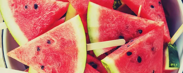 Vattenmelon. Mat och dryck. Selektivt fokus. Natur. — Stockfoto