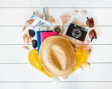 Arka plan yolculuğu. Deniz turu, eşyalar. Seçici odaklama.