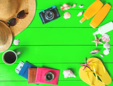 Arka plan yolculuğu. Deniz turu, eşyalar. Seçici odaklama.