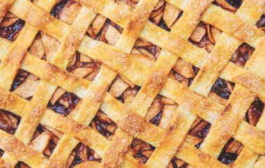 Elma ve tarçın ile Pasta. Seçici odaklama.