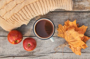 Güzel sonbahar arka plan. Merhaba Autumn. Seçici odaklama.