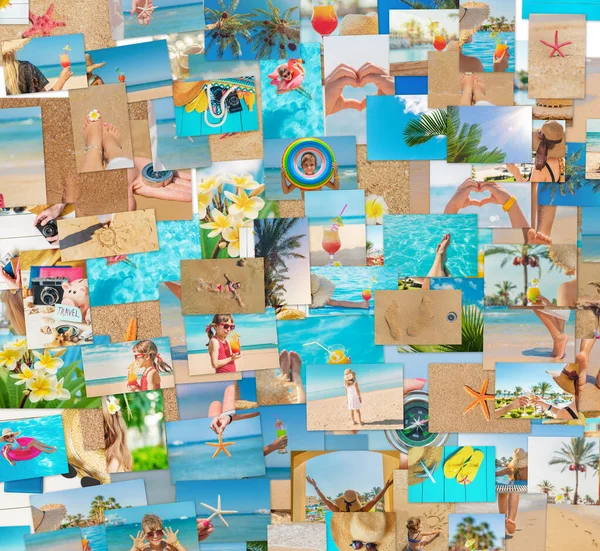 Reisekonzept-Collage. Urlaub am Meer. Selektiver Fokus. — Stockfoto