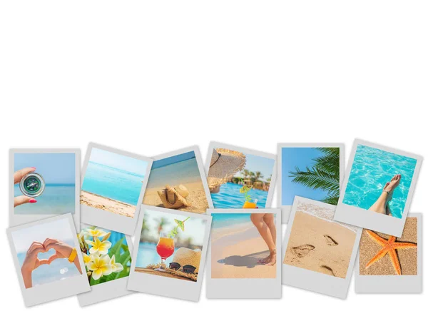 Reisekonzept-Collage. Urlaub am Meer. Selektiver Fokus. — Stockfoto