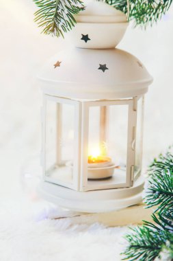 Noel arkaplanı. Mutlu yıllar. Seçici odak