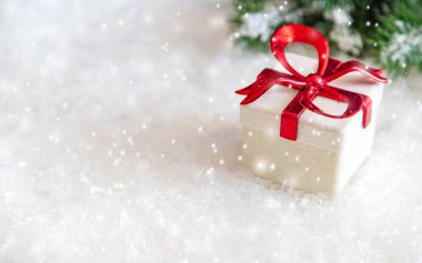 Mutlu Noeller ve mutlu yıllar, tebrik kartı geçmişi. Seçici odak.