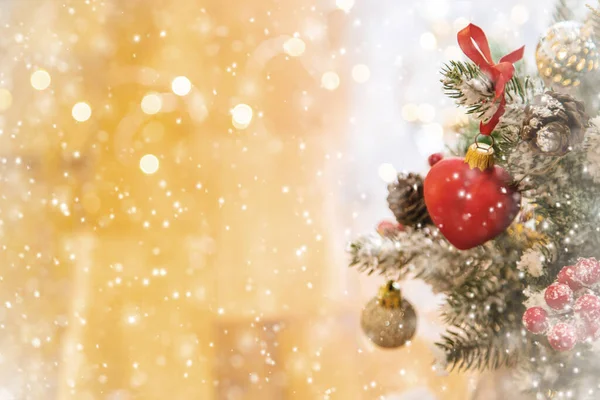 Vrolijk Kerstfeest Wenskaart Achtergrond Selectieve Focus Aard — Stockfoto