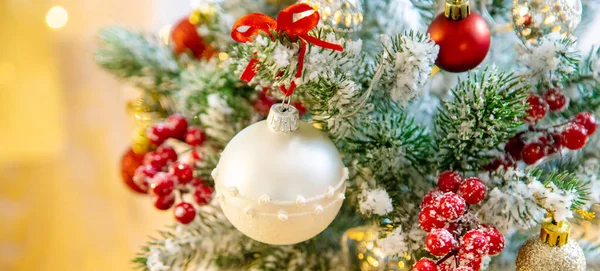 Feliz Natal Feriados Saudação Fundo Cartão Foco Seletivo Natureza — Fotografia de Stock