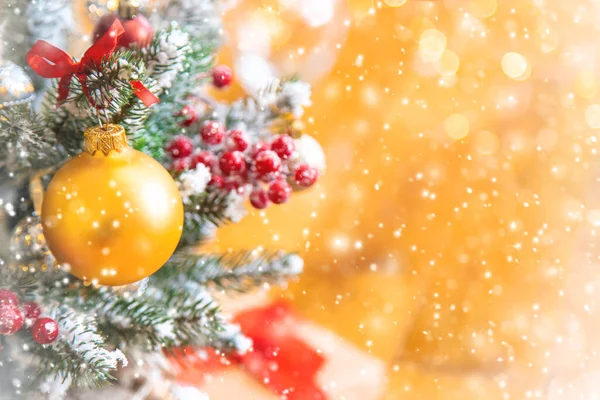 Feliz Natal Feriados Saudação Fundo Cartão Foco Seletivo Natureza — Fotografia de Stock