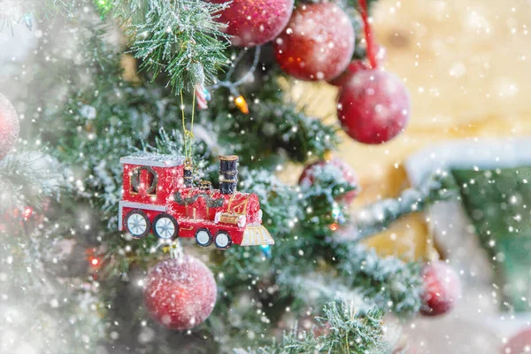 Feliz Natal Fundo Cartão Felicitações Feriados Foco Seletivo Natureza — Fotografia de Stock