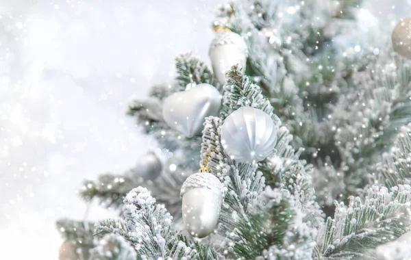 Buon Natale Vacanze Sfondo Biglietto Auguri Concentrazione Selettiva Natura — Foto Stock