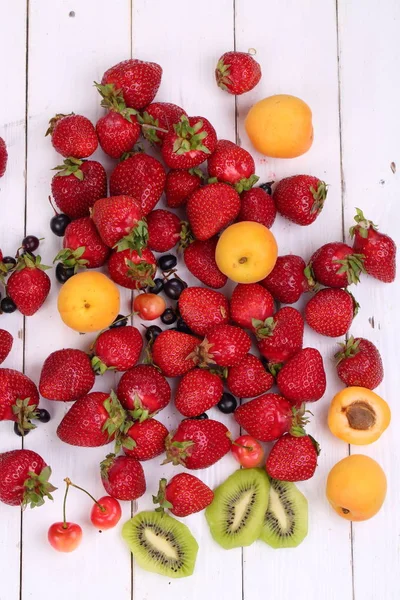 Berries Fruits White Background — Stock Photo, Image
