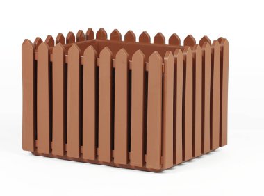 beyaz bir arka plan bir balkon için kafes saksı