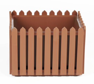 beyaz bir arka plan bir balkon için kafes saksı