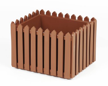 beyaz bir arka plan bir balkon için kafes saksı