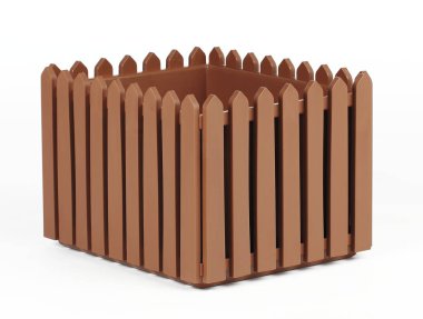 beyaz bir arka plan bir balkon için kafes saksı