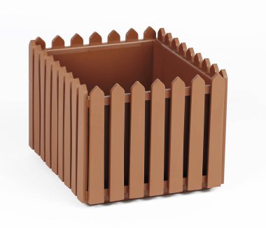 beyaz bir arka plan bir balkon için kafes saksı