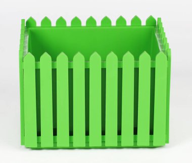 beyaz bir arka plan bir balkon için kafes saksı