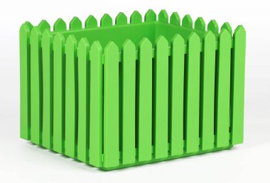 beyaz bir arka plan bir balkon için kafes saksı