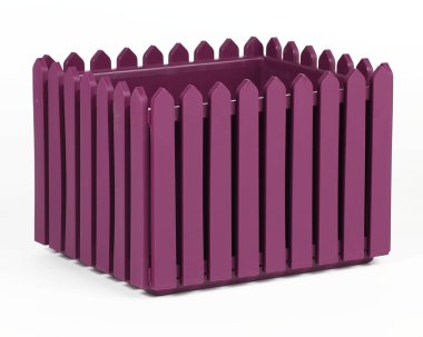 beyaz bir arka plan bir balkon için kafes saksı