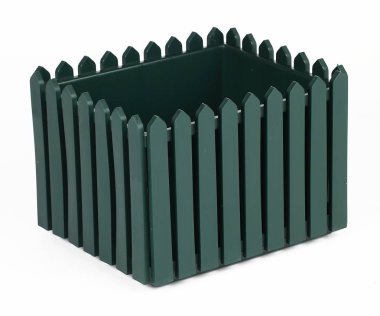 beyaz bir arka plan bir balkon için kafes saksı