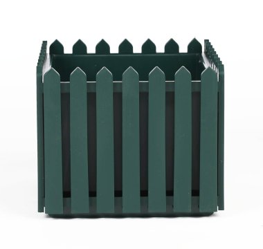 beyaz bir arka plan bir balkon için kafes saksı