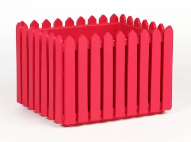 beyaz bir arka plan bir balkon için kafes saksı