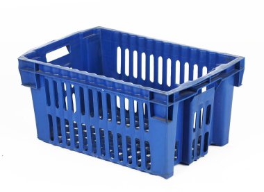 beyaz bir arka plan üzerinde plastik gıda sepeti