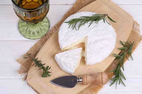 Camembert White Wine Camembert Cheese — Stock Photo, Image