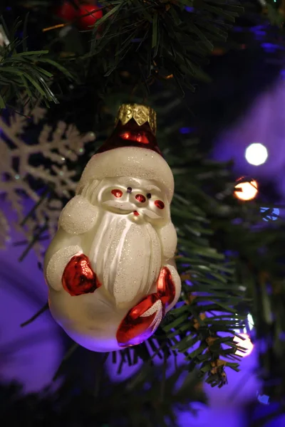 Decorações Natal Papai Noel Com Decorações Natal — Fotografia de Stock