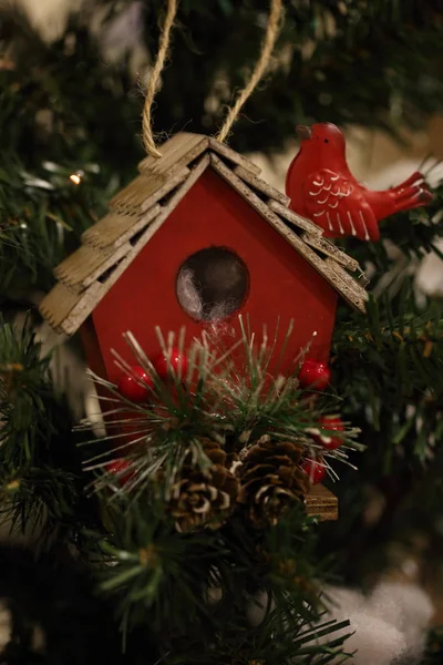 Kerstboom Met Geschenken Decoraties — Stockfoto
